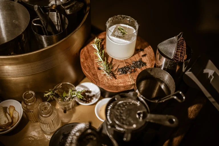 print hall cocktail cart